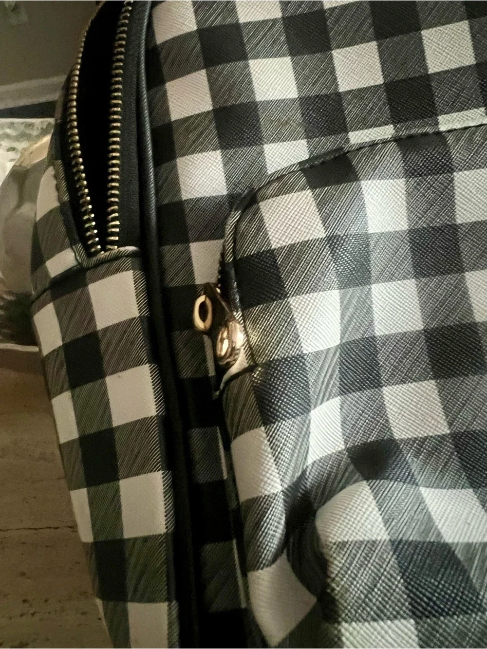 Black & White Check Mini Backpack